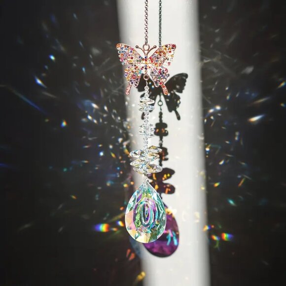 Art Deco Style Crystal Suncatchers - Butterfly, Bee, Humming Bird- Pendant Prism - Picture 11 of 12